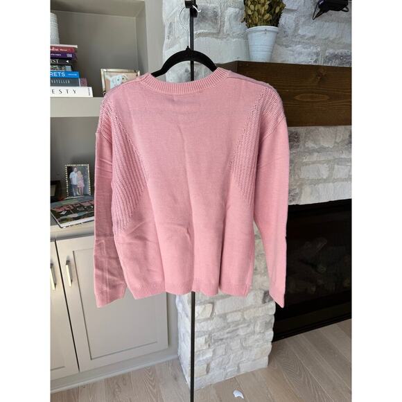 Stitches & Stripes Women's Rose Pink Wool Blend Pullover Sweater Size M - Picture 3 of 5